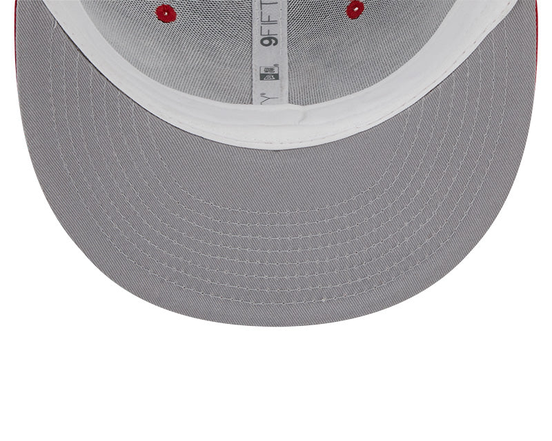 Washington Nationals MLB New Era THE CLUB TRUCKER 9Fifty Snapback Mesh Hat - White/Red