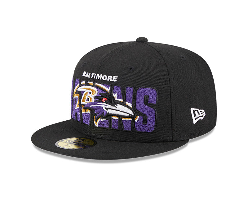 Baltimore Ravens New Era 2023 NFL Draft On-Stage 59FIFTY Fitted Hat - Black