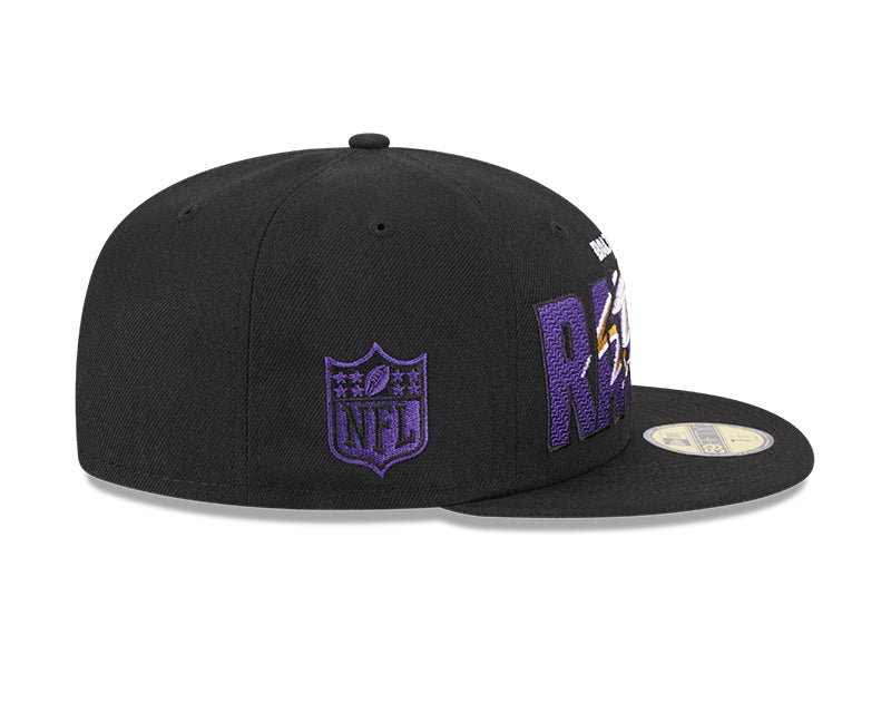 Baltimore Ravens New Era 2023 NFL Draft On-Stage 59FIFTY Fitted Hat - Black