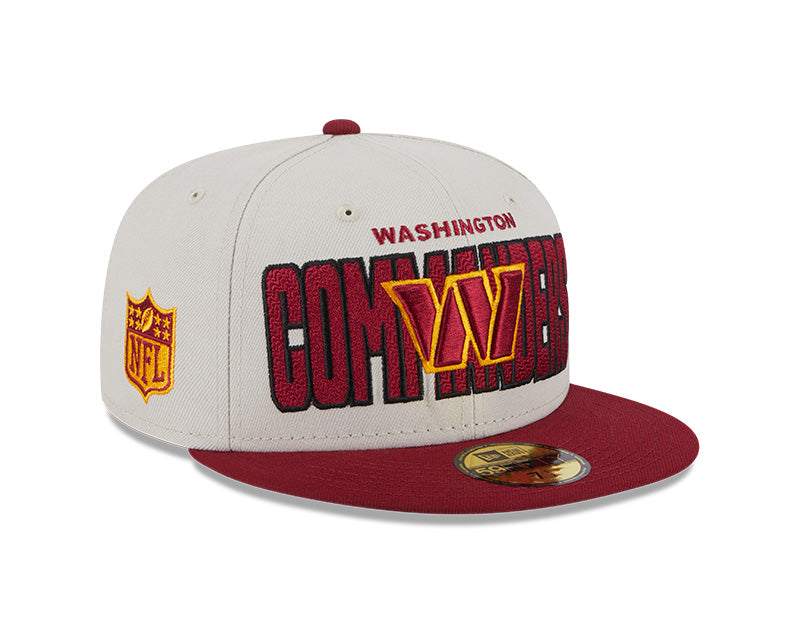 Washington Commanders New Era 2023 NFL Draft On-Stage 59FIFTY Fitted Hat - Chrome/Burgundy