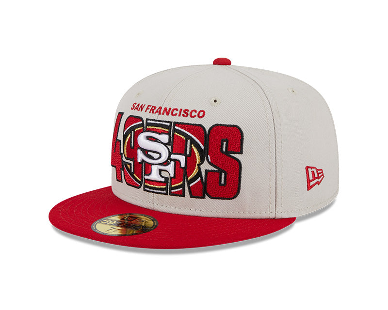 San Francisco 49ers New Era 2023 NFL Draft On-Stage 59FIFTY Fitted Hat - Chrome/Burgundy