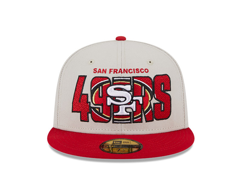 San Francisco 49ers New Era 2023 NFL Draft On-Stage 59FIFTY Fitted Hat - Chrome/Burgundy