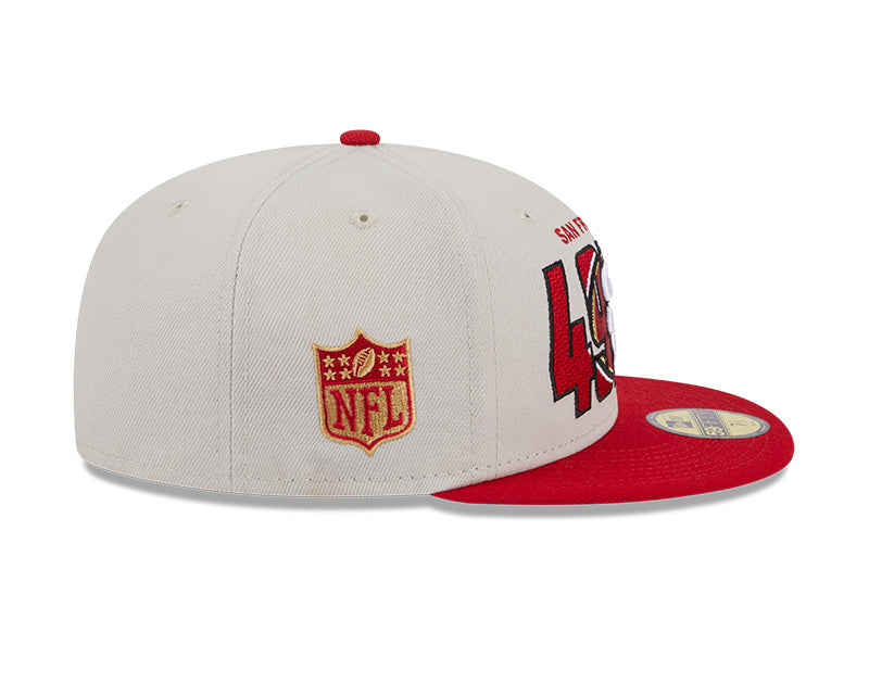 San Francisco 49ers New Era 2023 NFL Draft On-Stage 59FIFTY Fitted Hat - Chrome/Burgundy