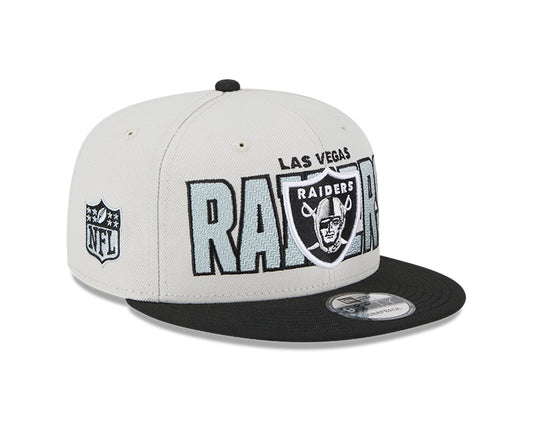 Las Vegas Raiders New Era 2023 NFL Draft 9FIFTY Snapback Adjustable Hat - Stone/Black
