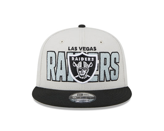 Las Vegas Raiders New Era 2023 NFL Draft 9FIFTY Snapback Adjustable Hat - Stone/Black