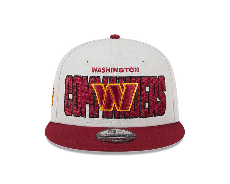 Washington Commanders New Era 2023 NFL Draft 9FIFTY Snapback Adjustable Hat - Stone/Burgundy