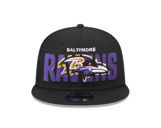Baltimore Ravens New Era 2023 NFL Draft 9FIFTY Snapback Adjustable Hat - Black