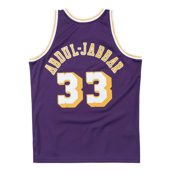 Kareem Abdul Jabar Los Angeles Lakers 1983-84 Mitchell & Ness HWC Swingman Jersey - Purple