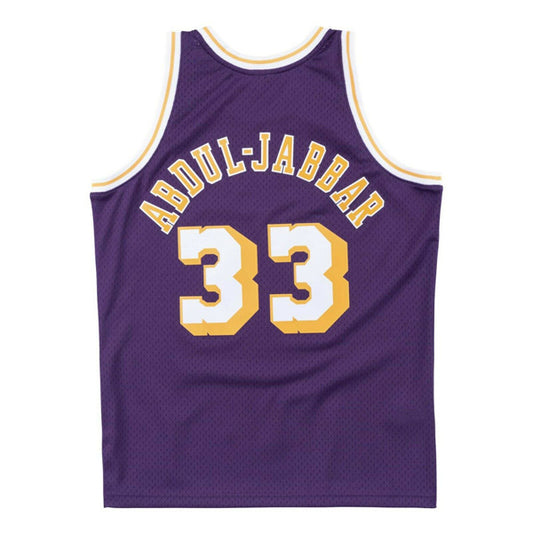 Kareem Abdul Jabar Los Angeles Lakers 1983-84 Mitchell & Ness HWC Swingman Jersey - Purple