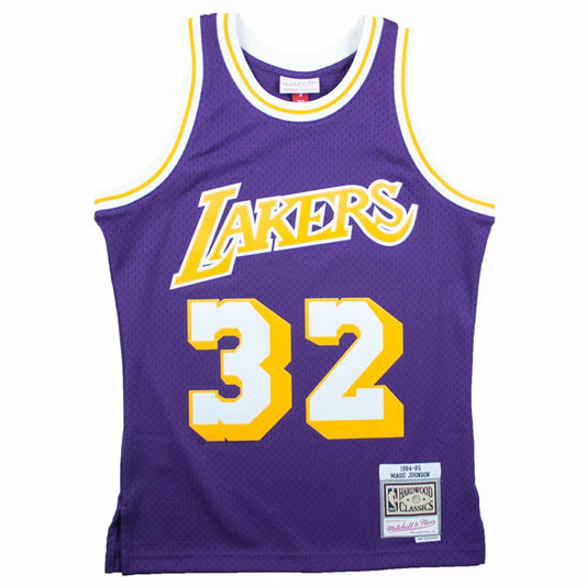 Magic Johnson Los Angeles Lakers 1984-85 Mitchell & Ness HWC Swingman Jersey - Purple