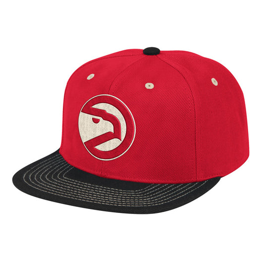 Atlanta Hawks Mitchell & Ness CONTRAST STITCH Snapback NBA Hat- Red/Black
