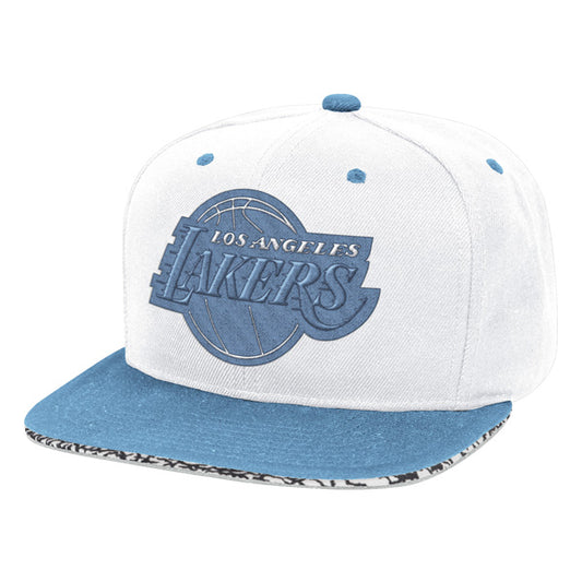 Los Angeles Lakers Mitchell & Ness Jordan Days Snapback NBA Hat- White/University Blue