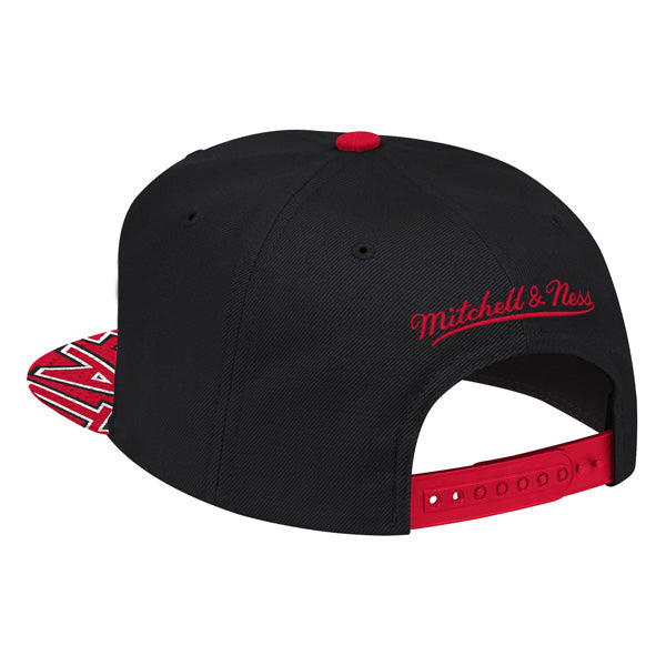 Miami Heat HWC Mitchell & Ness SNAP SHOT Snapback NBA Hat- Black/Red