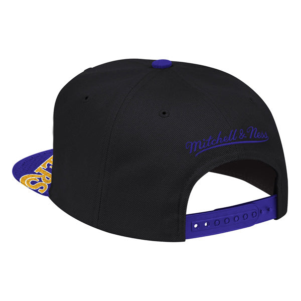 Los Angeles Lakers Mitchell & Ness SNAP SHOT Snapback NBA Hat- Black/Purple/Yellow