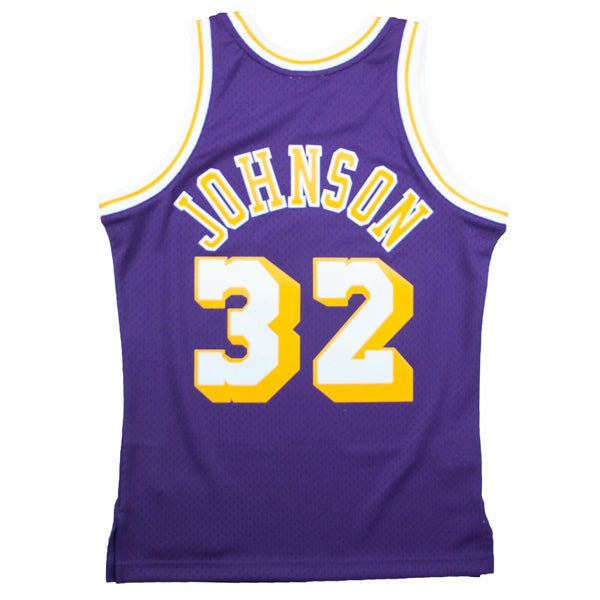Magic Johnson Los Angeles Lakers 1984-85 Mitchell & Ness HWC Swingman Jersey - Purple