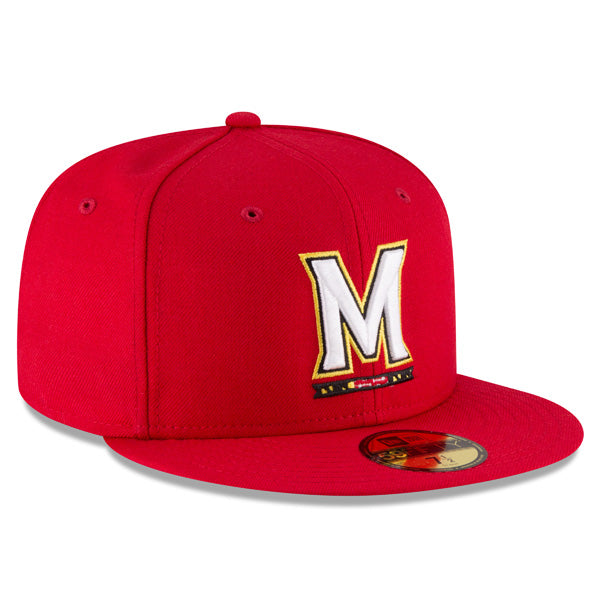 Maryland Terrapins New Era CLASSIC 59FIFTY Fitted NCAA Hat - Red/Yellow