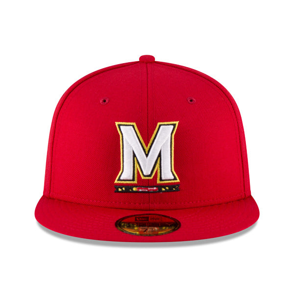Maryland Terrapins New Era CLASSIC 59FIFTY Fitted NCAA Hat - Red/Yellow