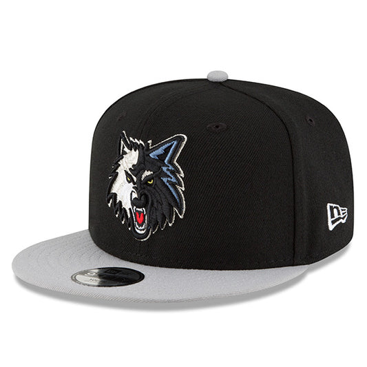 Minnesota Timberwolves New Era YOUTH 9Fifty Snapback Adjustable NBA Hat - Black/Gray