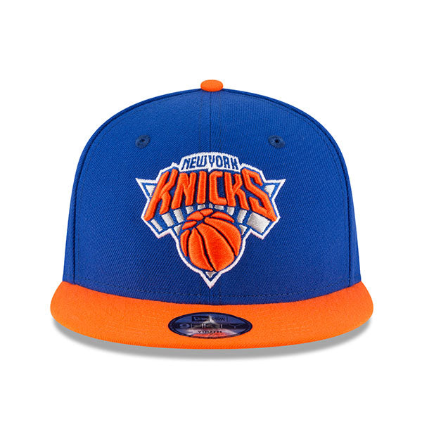 New York Knicks New Era YOUTH 9Fifty Snapback Adjustable NBA Hat - Royal/Orange