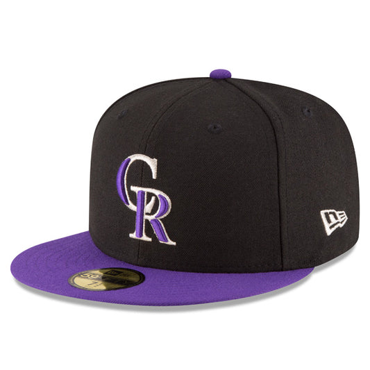 Colorado Rockies New Era Authentic Collection ALTERNATE On-Field 59Fifty Fitted MLB Hat - Black/Purple