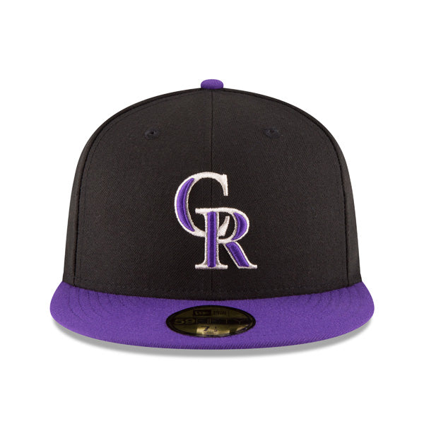 Colorado Rockies New Era Authentic Collection ALTERNATE On-Field 59Fifty Fitted MLB Hat - Black/Purple