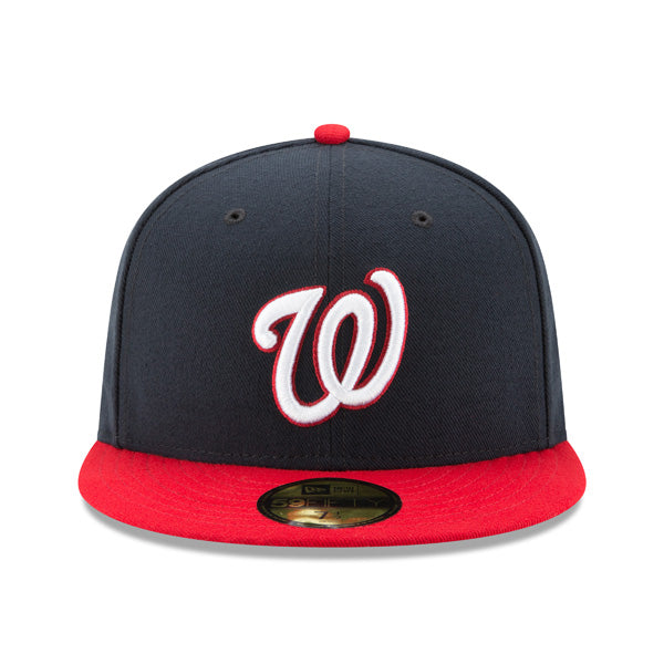 Washington Nationals New Era Authentic Collection ALTERNATE On Field 59FIFTY Fitted Hat - Navy/Red