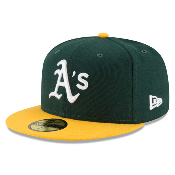 Oakland Athletics New Era Authentic Collection Home On-Field Fitted 59Fifty MLB Hat - Green/Yellow