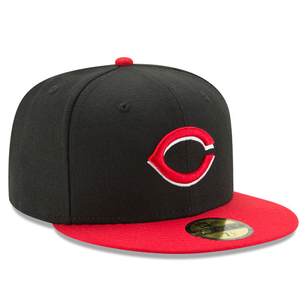 Cincinnati Reds New Era Authentic Collection Alternate On-Field Fitted 59Fifty MLB Hat - Black/Red
