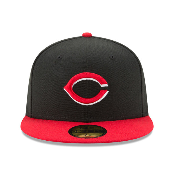 Cincinnati Reds New Era Authentic Collection Alternate On-Field Fitted 59Fifty MLB Hat - Black/Red