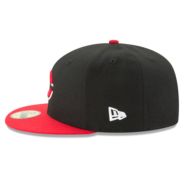 Cincinnati Reds New Era Authentic Collection Alternate On-Field Fitted 59Fifty MLB Hat - Black/Red