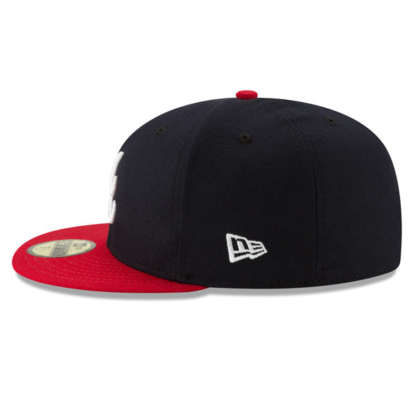 Atlanta Braves New Era Authentic Collection Home On-Field Fitted 59Fifty MLB Hat - Navy/Red