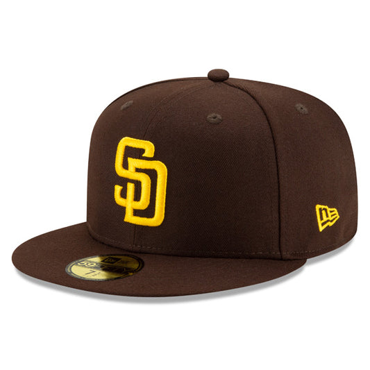 San Diego Padres New Era Authentic Collection GAME On-Field 59Fifty Fitted MLB Hat - Brown/Yellow