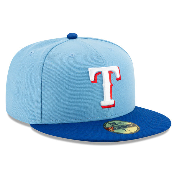 Texas Rangers New Era Authentic Collection ALTERNATE 2 On-Field Fitted 59Fifty MLB Hat - Sky/Blue