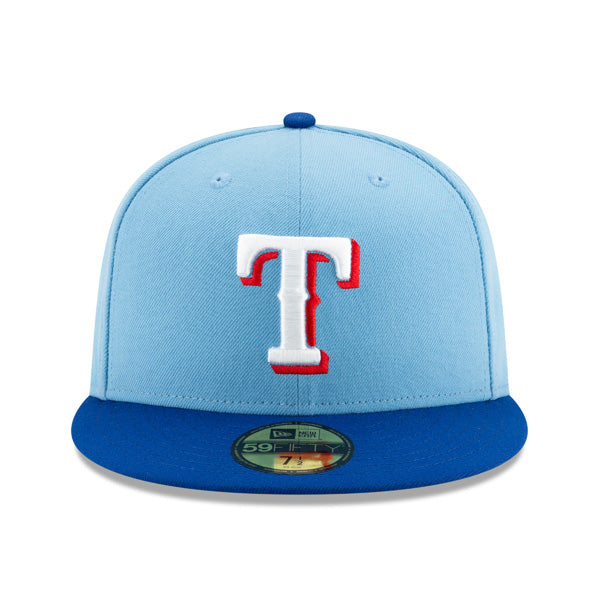 Texas Rangers New Era Authentic Collection ALTERNATE 2 On-Field Fitted 59Fifty MLB Hat - Sky/Blue