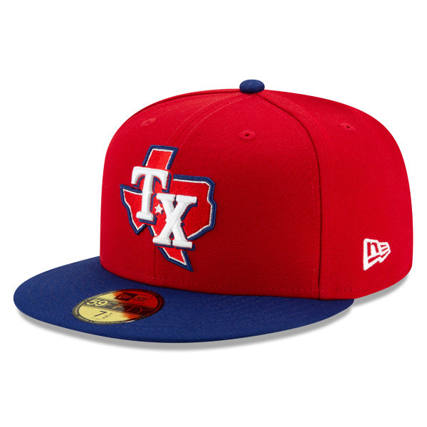 Texas Rangers New Era Authentic Collection ALTERNATE 3 On-Field Fitted 59Fifty MLB Hat - Red/Blue