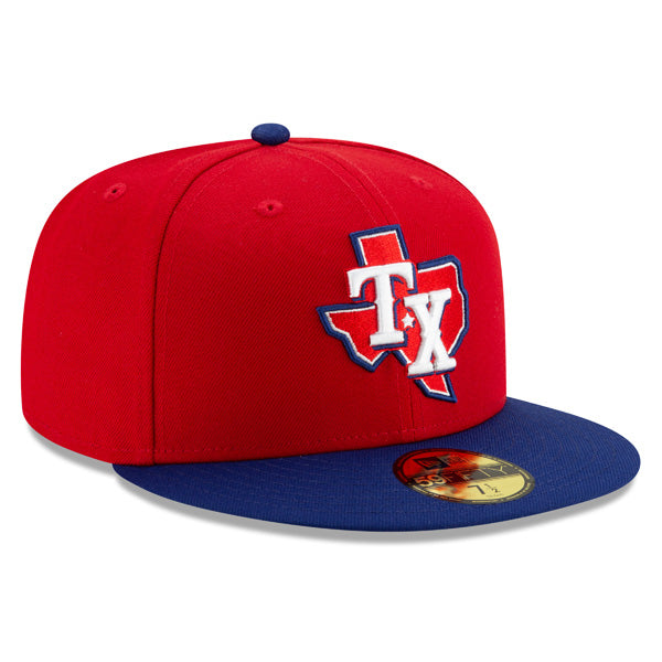 Texas Rangers New Era Authentic Collection ALTERNATE 3 On-Field Fitted 59Fifty MLB Hat - Red/Blue