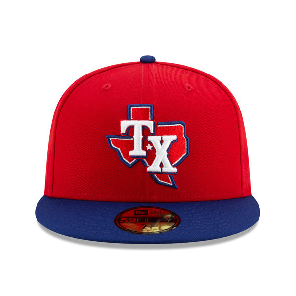 Texas Rangers New Era Authentic Collection ALTERNATE 3 On-Field Fitted 59Fifty MLB Hat - Red/Blue