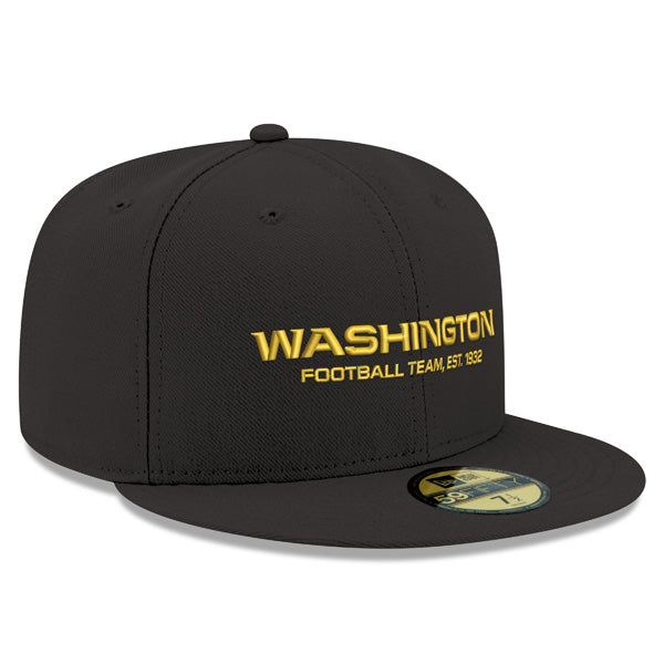 Washington Football Team New Era Secondary Logo 59Fifty Fitted Hat - Black/Yellow