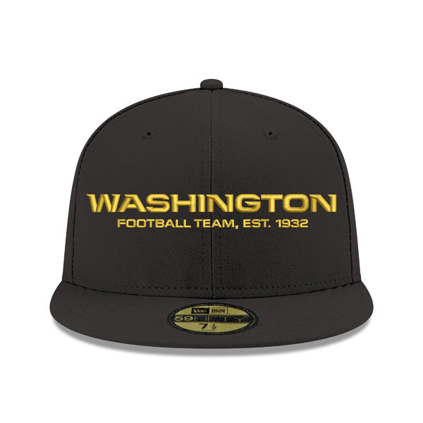 Washington Football Team New Era Secondary Logo 59Fifty Fitted Hat - Black/Yellow