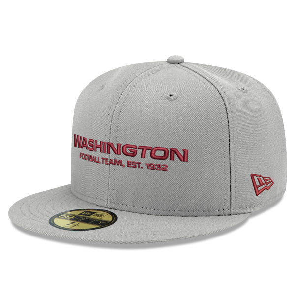 Washington Football Team New Era Secondary Logo 59Fifty Fitted Hat - Gray/Maroon