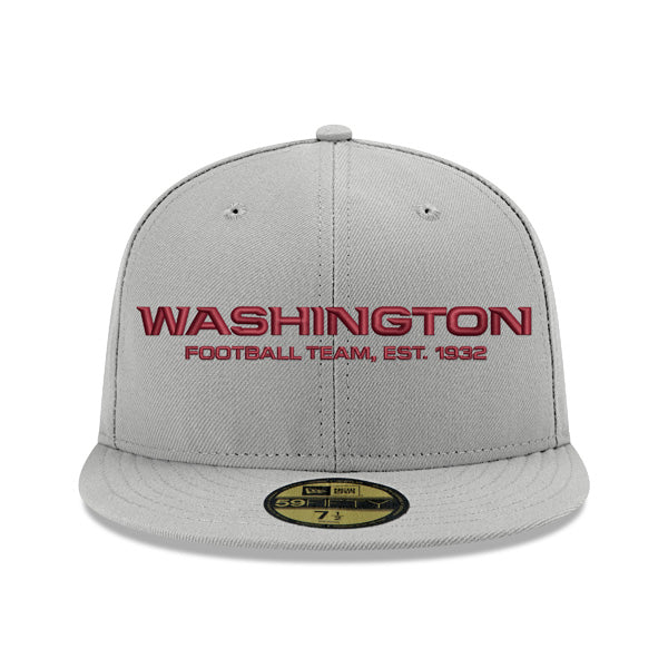 Washington Football Team New Era Secondary Logo 59Fifty Fitted Hat - Gray/Maroon