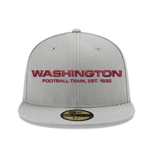 Washington Football Team New Era Secondary Logo 59Fifty Fitted Hat - Gray/Maroon