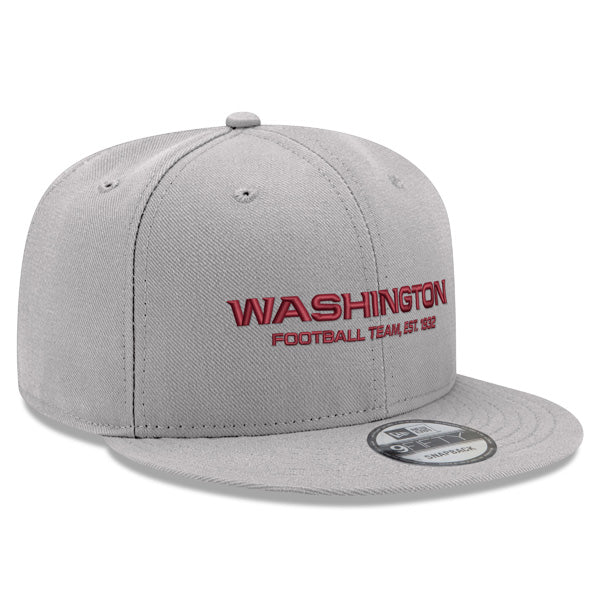 Washington Football Team New Era Secondary Logo 9FIFTY Snapback Hat = Gray/Maroon