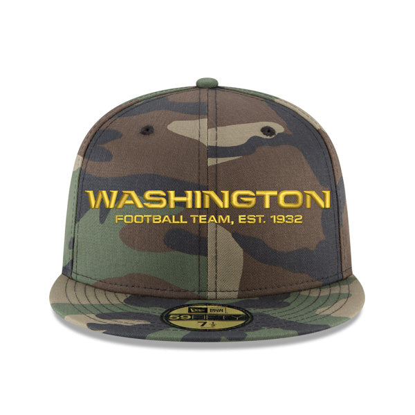 Washington Football Team New Era Secondary Logo 59Fifty Fitted Hat - Woodland Camo