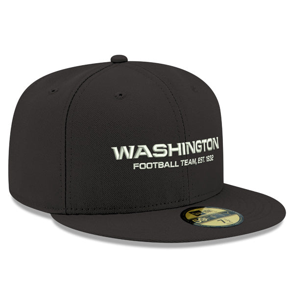 Washington Football Team New Era Secondary Logo 59Fifty Fitted Hat - Black/White