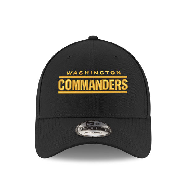 Washington Commanders New Era WORD MARK 9Forty Snapback Adjustable Hat - Black/Yellow