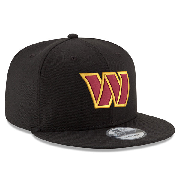 Washington Commanders New Era PRIMARY LOGO 9Fifty Snapback Adjustable Hat - Black/Burgundy