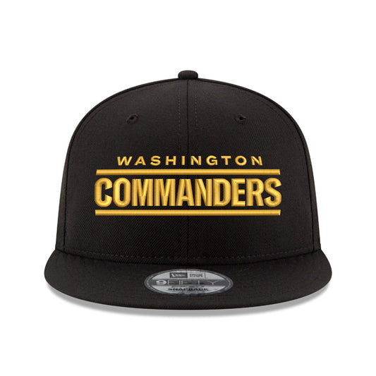 Washington Commanders New Era WORD MARK 9Fifty Snapback Adjustable Hat - Black