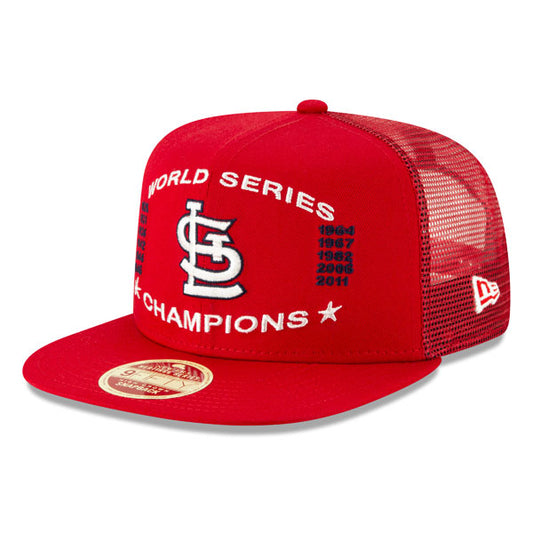 St.Louis Cardinals New Era Vintage Trucker Championship Series 9Fifty Snapback Mesh Hat - Red