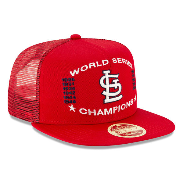 St.Louis Cardinals New Era Vintage Trucker Championship Series 9Fifty Snapback Mesh Hat - Red
